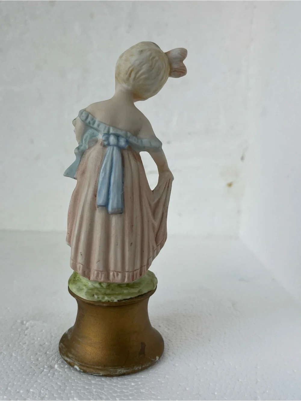 VTG Ardalt Lenwile China Porcelain Japan Girl Flower Bouquet Figurine #7858